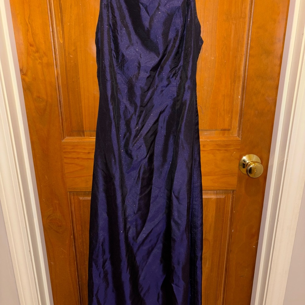 vintage Jessica McClintock formal dress Elegant Purple and Black Gown